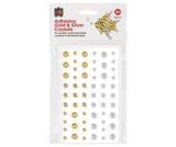 EC Adhesive Crystals Gold and Silver Pack of 60