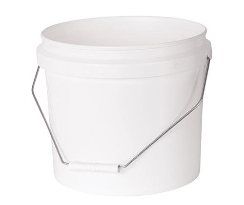 Pail Bucket White with Lid