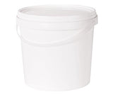 Pail Bucket White with Lid