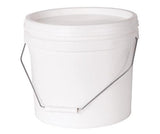 Pail Bucket White with Lid