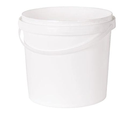 Pail Bucket White with Lid