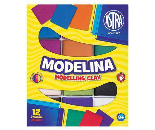 Modelina Coloured Modelling Clay 252g Pack of 12