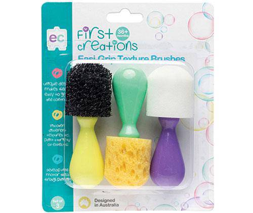 First Creations Easi-Grip Texture Brushes Set of 3