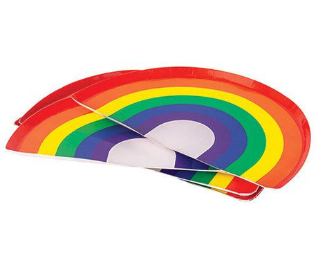 Rainbow Semi-Circle Plates Pack of 8