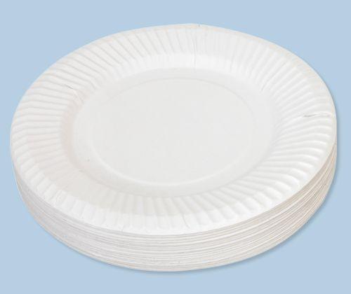 Unwaxed Round Paper Plates 15 cm Pack of 50