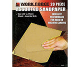 Sandpaper Assorted Grades Pack of 20