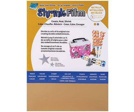 Shrink Film A4 Gold and Silver Pack of 6