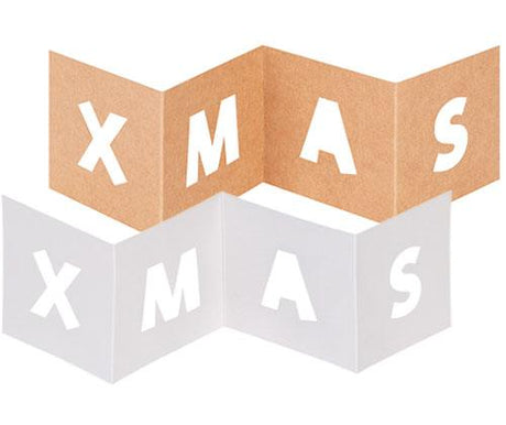 Xmas Cut-Out Cards Kraft and White Pack of 10 - Zart