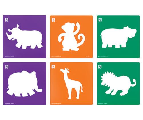 Jungle Animal Stencil Set Pack of 6