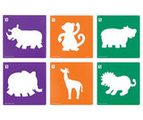 Jungle Animal Stencil Set Pack of 6