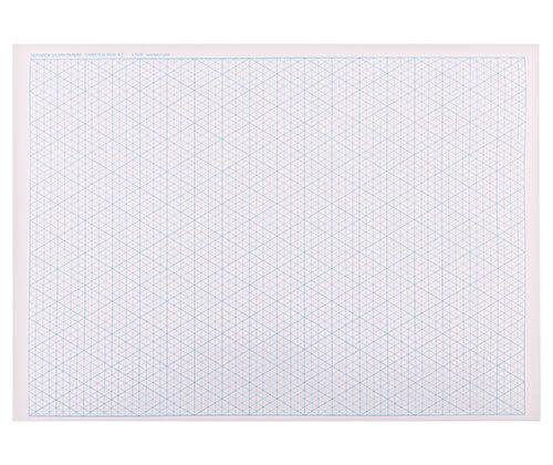 Isometric Grid Sheet Isometric Grid Paper _ Light Blue Stock