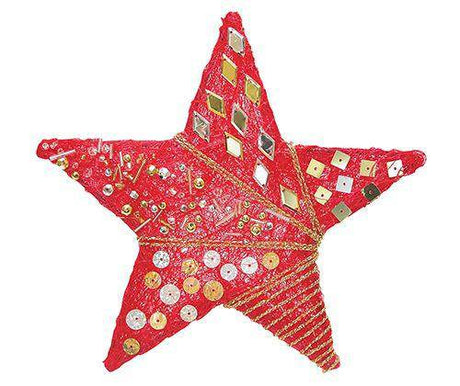 Christmas Fibre Stars 17cm Pack of 10