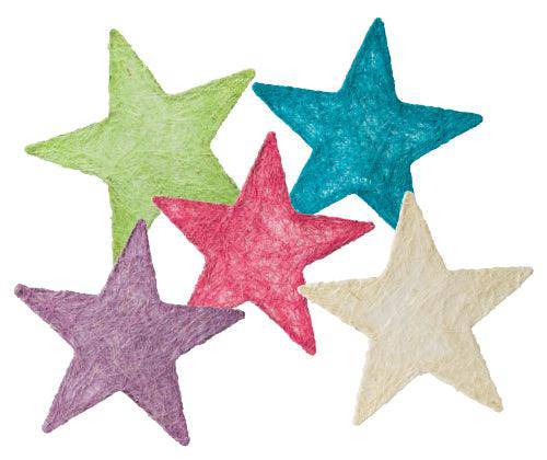 Christmas Fibre Stars 17cm Pack of 10