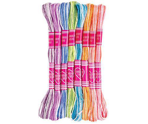 Embroidery Thread Pastels Pack of 8