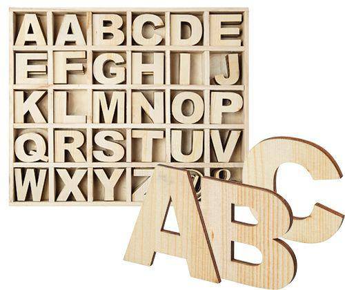 Wooden Alphabets in Display Box 5 Sets