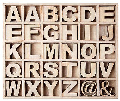 Wooden Alphabets in Display Box 5 Sets