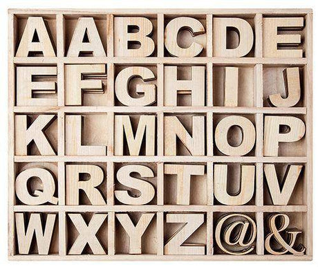 Wooden Alphabets in Display Box 5 Sets