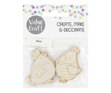 Wooden Easter Chicken Shapes Pack of 4