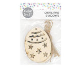 Wooden Easter Egg Baubles Pack of 6