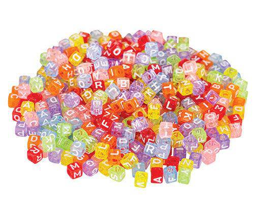 Alphabet Cube Beads 100g