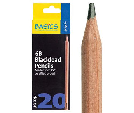 Zart Basics Blacklead Pencils Pack of 20