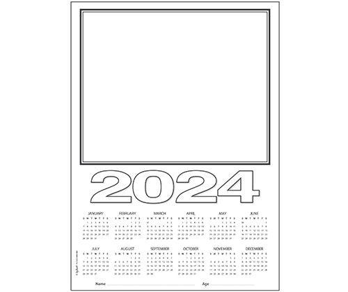 Calendar Blanks Lightweight A3 2024 Pack of 10