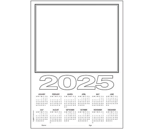 Cardboard Calendar Blank A3 2025 Pack of 10