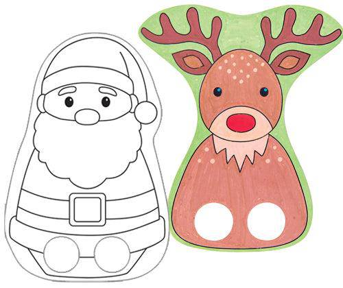 Cardboard Christmas Finger Puppets Pack of 30