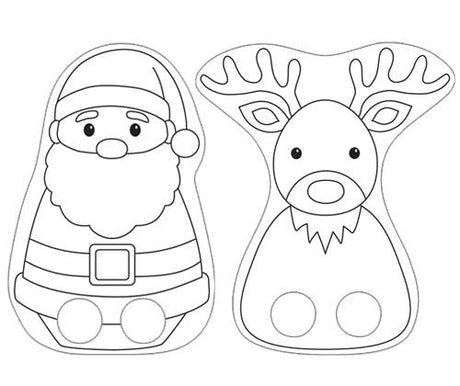 Cardboard Christmas Finger Puppets Pack of 30