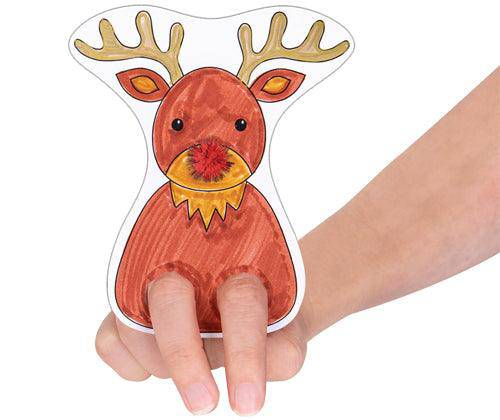 Cardboard Christmas Finger Puppets Pack of 30