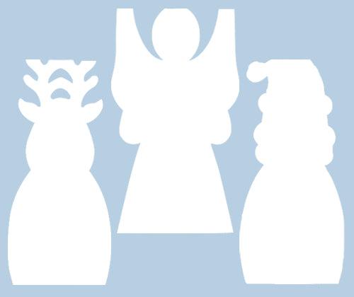 Cardboard Standing Christmas Characters Pack of 12