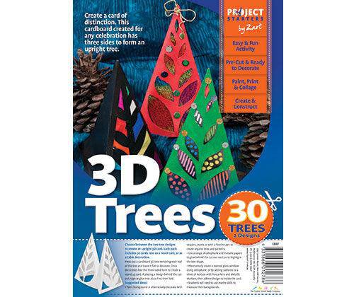 Cardboard Tree 3D Pack of 30