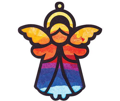 Stained Glass Angels Pack of 10