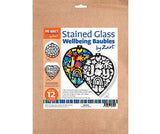 Stained Glass Wellbeing Baubles Pack of 12