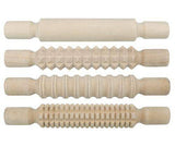 Pattern Rolling Pins Wooden Pack of 4