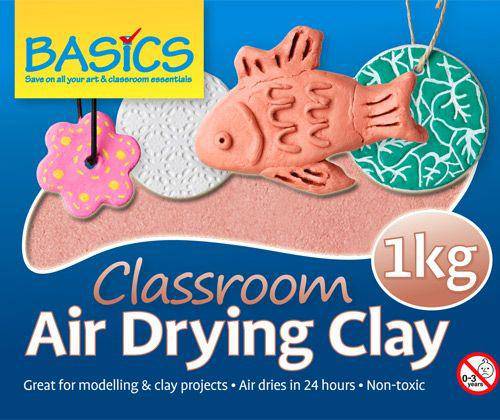 Classroom Air Dry Clay 1kg Terracotta