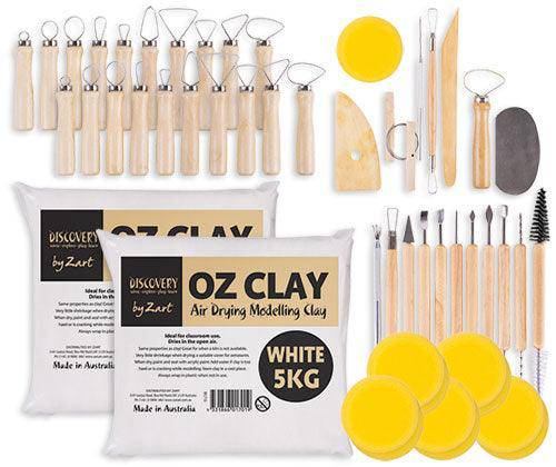 Clay Starter Set - No Kiln Required, Air Drying Clay