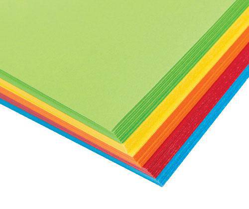 Coloured Bright Cardboard 220gsm Pack of 100