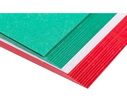 Coloured Cardboard By Zart A4 220gsm Pack of 100 Christmas Mix