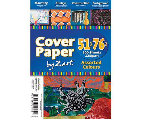 Cover Paper 125gsm Assorted Colours 510 x 760mm Pack of 250