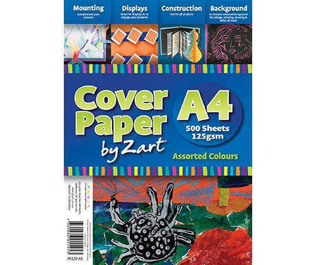 Cover Paper 125gsm Assorted Colours A4 Pack of 500