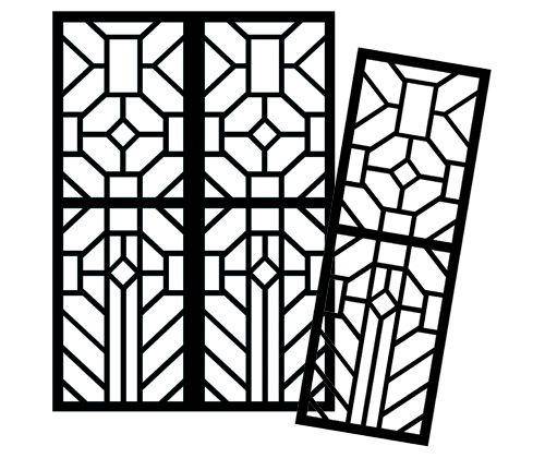 Cardboard Stained Glass Frames Pack of 20