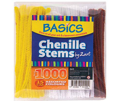 Basics Chenille Stems 15cm Pack of 1000