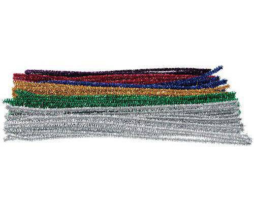 Basics Coloured Tinsel Stems 30cm Pack of 150