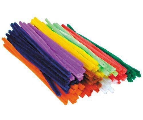 Chenille Stems Giant Coloured 30cm Pack of 100