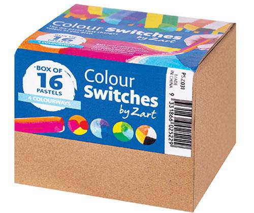 Pastel Colour Switches by Zart Pack of 16