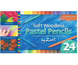 Zart Woodless Soft Pastel Pencils Pack of 24