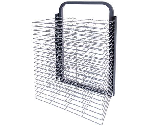 Wall Mountable Drying Rack with 20 Spring Loaded Shelves