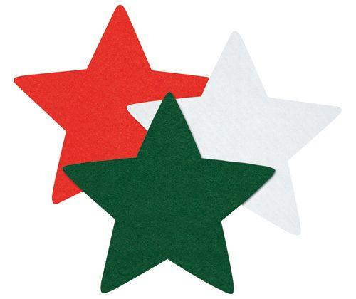 Felt Star Decorations Pack of 60