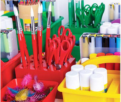 ColourSorts Classroom Organisers by Zart: Scissor & Brush Storage Block - Zart